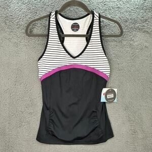 Bolle NWT Women's Small Activewear Tank Top Racer Back Bra Shelf Tennis
